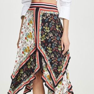 Maura Tiered Handkerchief Hem Skirt